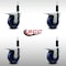 Service Caster 4'' SS Solid Poly Swivel 1'' Expanding Stem Caster Set Total Lock Brake, 4PK SCC-SSEXTTL20S414-SPUS-1-4 - alternate 2
